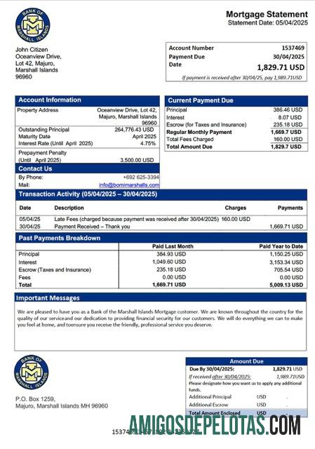 para download Modelo Word e PDF de declaração de hipoteca do Banco das Ilhas Marshall das Ilhas Marshall
